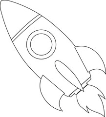 rocket vector illustration, cartoon rocket vector illustration