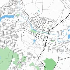 Map of the city of Shchyolkovo, Shchyolkovsky district, Moscow region, Russia.