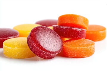 Assorted Fruit Flavored Hard Candy Drops  Sweet Treats, Colorful Confections, Sugar Rush Indulgence, Tasty Delights, Childhood Nostalgia, Flavor Explosion, Sweet Temptations