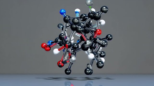 ultra hd 4k scientific animation vanillin molecule rotating ball stick model format demonstrating organic chemistry principles aroma compound structure scientific visualization alpha transparency