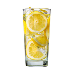 Lemonade glass, isolated on white background, realistic, studio lighting, centered, no shadow, transparent background