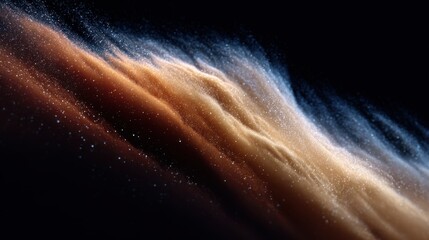 Dark space environment cosmic dust clusters and astrophysical phenomenon in digital art