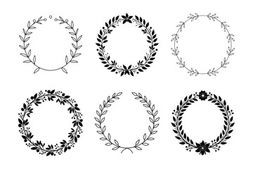 Elegant Wedding Floral Design vector Illustration