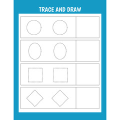 Drawing activity - color and trace for kids page 13