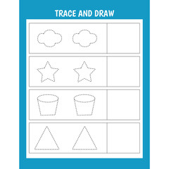 Drawing activity - color and trace for kids page 14