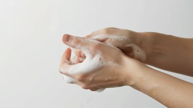 Safety awareness video about proper handwashing with foam and water