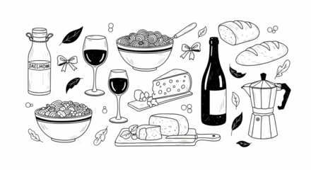 Collection of vintage scientific laboratory glassware and equipment isolated on transparent background