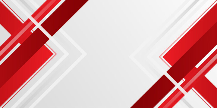 Red, white modern abstract background design. Hi-tech red corporate abstract background. Geometric vector illustration design with curve wave lines pattern texture. banner pattern presentation bg.	