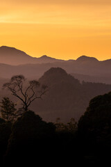 sunrise in the mountains