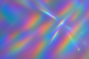 Obraz premium Iridescent Rainbow Prism Light Leak Overlay Texture Background, Holographic Pastel Spectrum Blur Wallpaper, Aesthetic Dreamy Colorful Backdrop