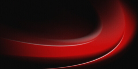 Abstract red wave shapes on black background