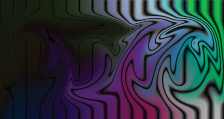 Colorful geometric abstract vector background with wavy lines and retro pattern design