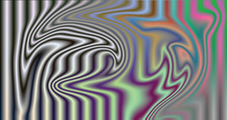 Colorful geometric abstract vector background with wavy lines and retro pattern design