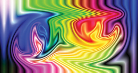 Colorful geometric abstract vector background with wavy lines and retro pattern design