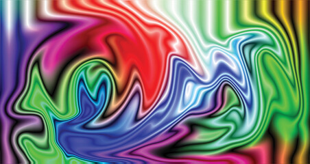 Colorful geometric abstract vector background with wavy lines and retro pattern design