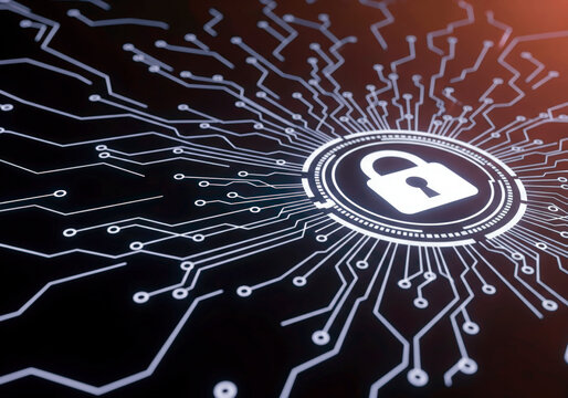 Digital Lock on Circuit Board - Cyber Security