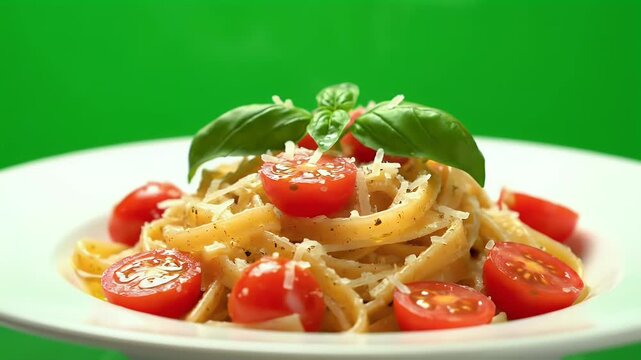 Pasta Dish: Pappardelle with Cherry Tomatoes and Basil