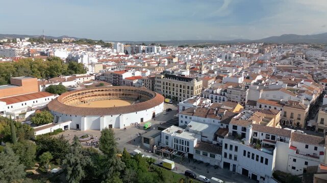 Aerial view of Ronda, Andalusia. Southern Spain.