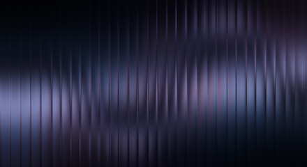 Dark abstract background with vertical wavy reflective lines creating a modern textured pattern.