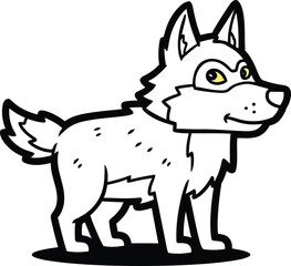 Cartoon wolf illustration