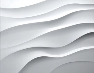 Abstract undulating white surface with curving layers, creating a textured background