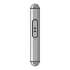 Silver Stylus Pen with Power Button and Indicator Lights isolated on a transparent background