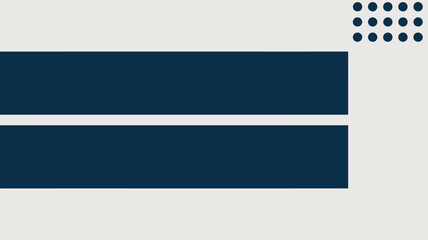Obraz premium Abstract design featuring two dark blue rectangles and a grid of circles on a light background