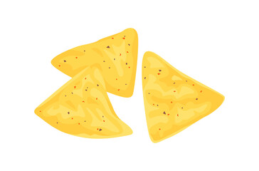 Nachos isolated on white background. Vector cartoon flat illustration. Food icon