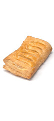 Apple pie on a white isolated background. toning