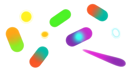 Abstract Colorful Shapes On Black Background image