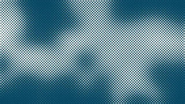 Checkered Halftone Pattern Abstract Background on green screen. Chequered Square Particles Subtle Texture Pop Art Design. Half Tone Contrast Graphic Minimalist Art Wide animation. Halftone dots style