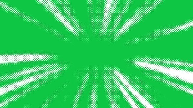Anime manga style comic speed line background animation on green screen, flash action, concentrated lines. Blast zap lightning bolt explosion excitement abstract background, Posters, Banner Samples