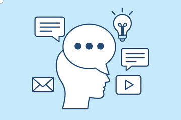 Digital Communication and Ideas Symbols – Modern Vector Icon Set