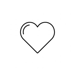 red heart on white background