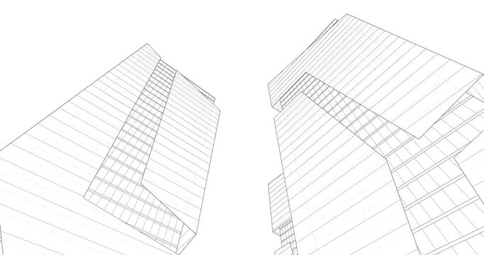 Modern architectural background 3d rendering