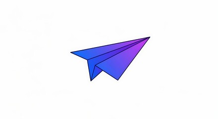 Gradient Paper Airplane Icon Symbolizing Travel, Communication, and Modern Design