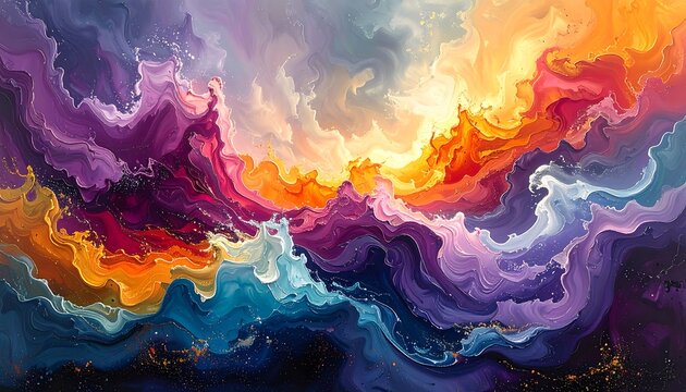 Abstract Colorful Cloudscape.