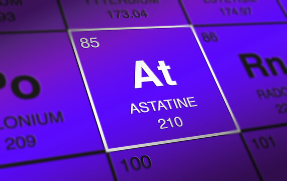ASTATINE (At) periodic table 85 element
