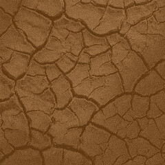 Cracked ground background image, line drawing style.