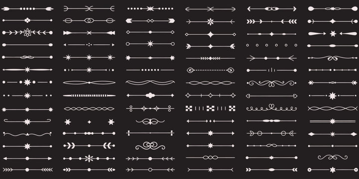 A collection of eighty decorative vintage text dividers and page rules