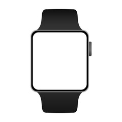 Modern smartwatch mockup displayed on a clean white background, suitable for showcasing mobile app interface, website design, or digital product presentation. 