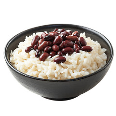 Delicious Bowl of Rice and Beans Isolated transparent on white background