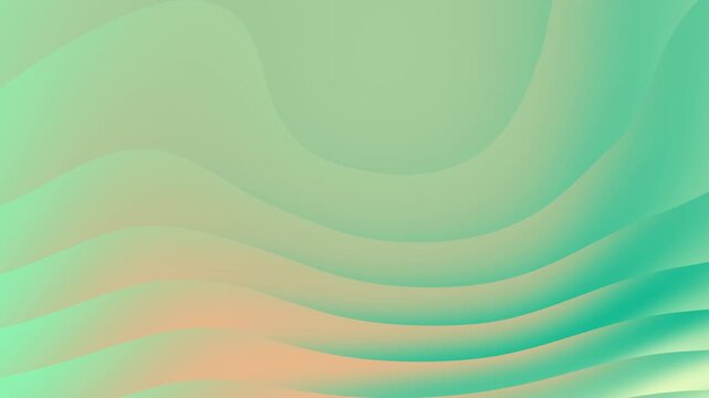 Soft Abstract Waves Background in Pastel Green and Coral for Modern Design Projects
