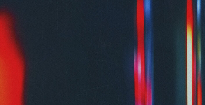 Old film light leaks texture with scratches, noise, iridescent light. Rainbow lens flare effect, camera film filter with bokeh, dust, grain. Distressed retro movie, photo burn effect. Vintage photo