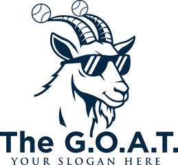 goat logo vector illustration. goat ram head logo
