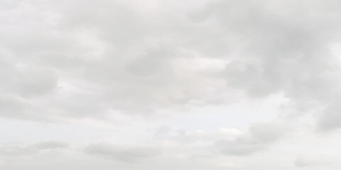 White sky background whether nature cloud. Banner beautiful cumulus clouds in white sky natural background wallpaper.