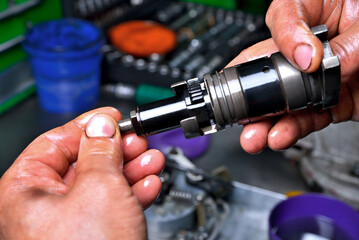 repair of diesel engine fuel pump assembly and assembly of plunger pairs and sections for subsequent installation on the engine