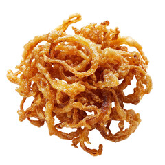 Crispy fried onion rings Isolated transparent on white background
