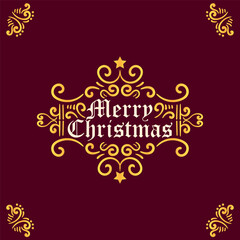 Merry Christmas Lettering and Ornament