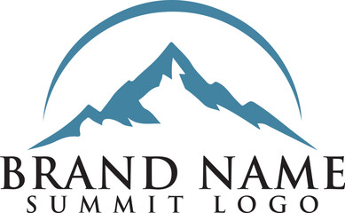 Mountain logo badge with simple style design